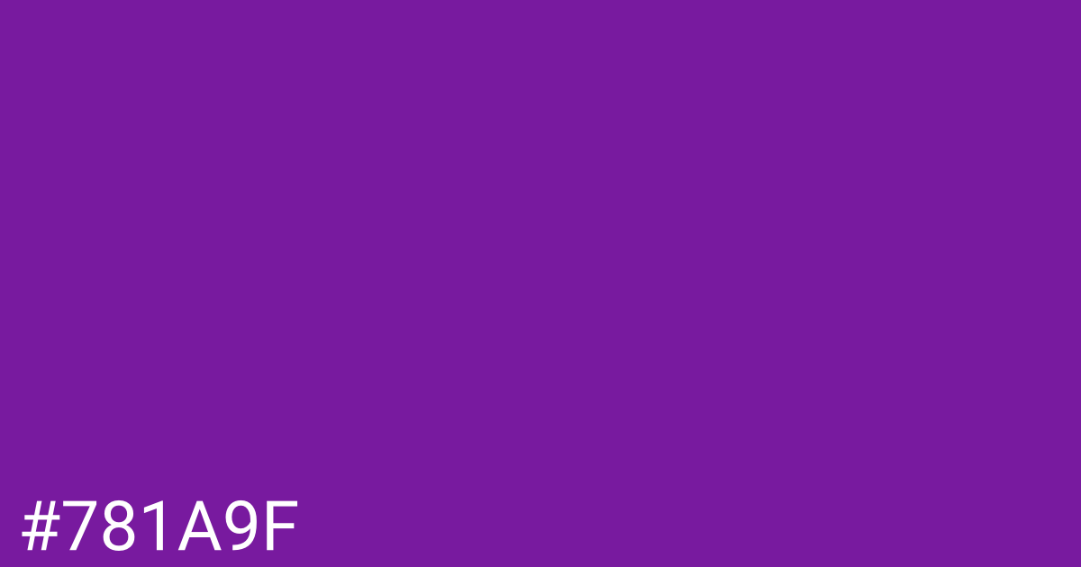 Hex color #781a9f graphic