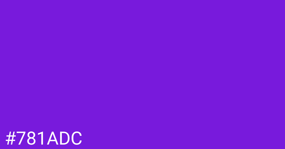Hex color #781adc graphic