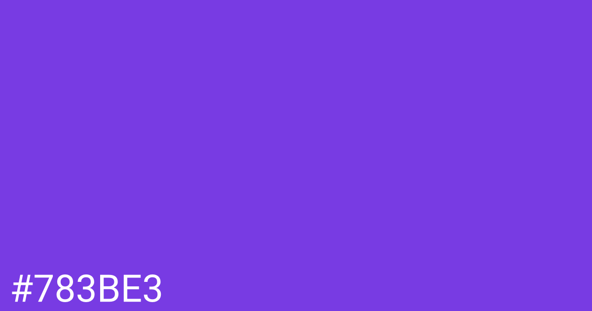 Hex color #783be3 graphic