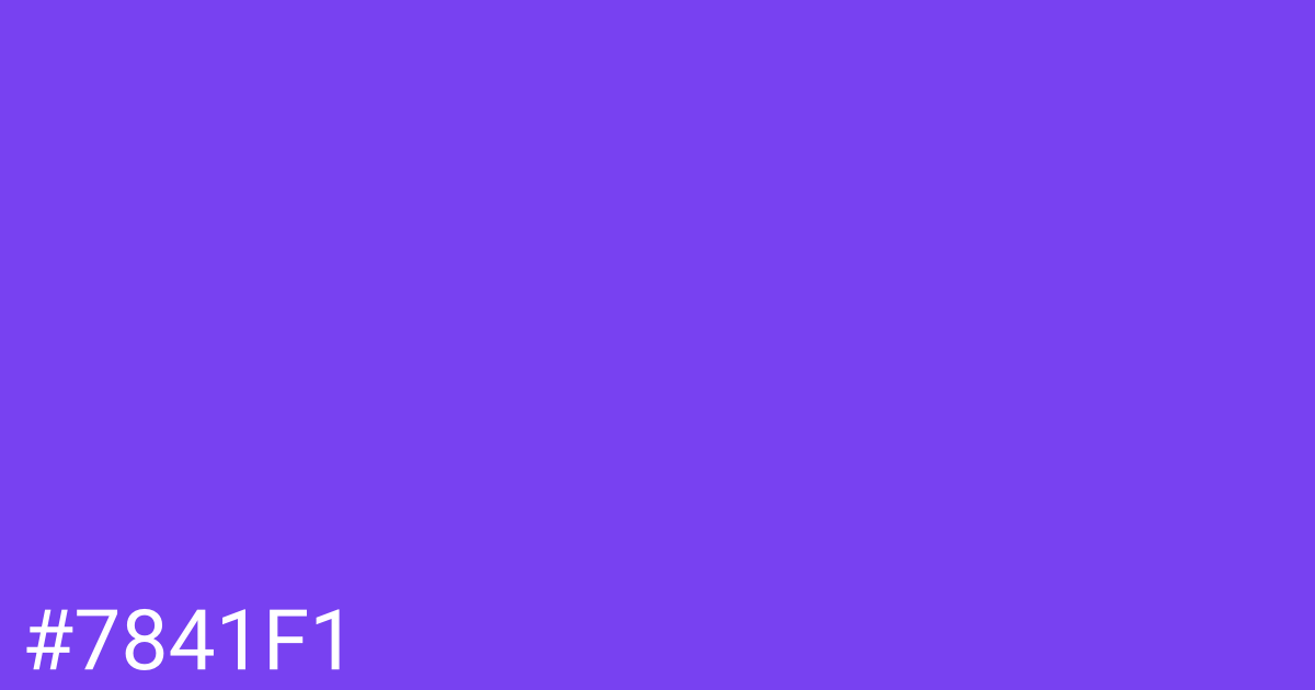 Hex color #7841f1 graphic