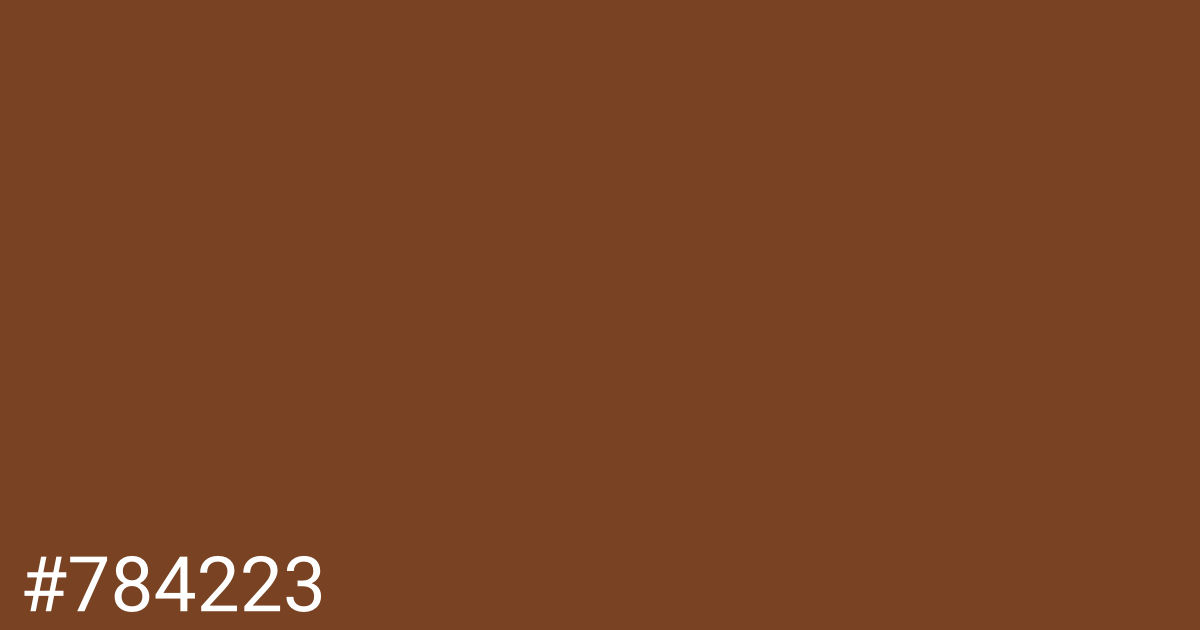 Hex color #784223 graphic
