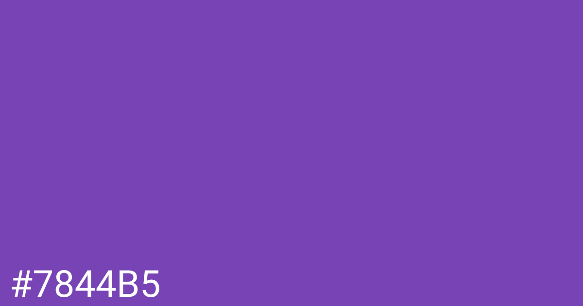 Hex color #7844b5 graphic