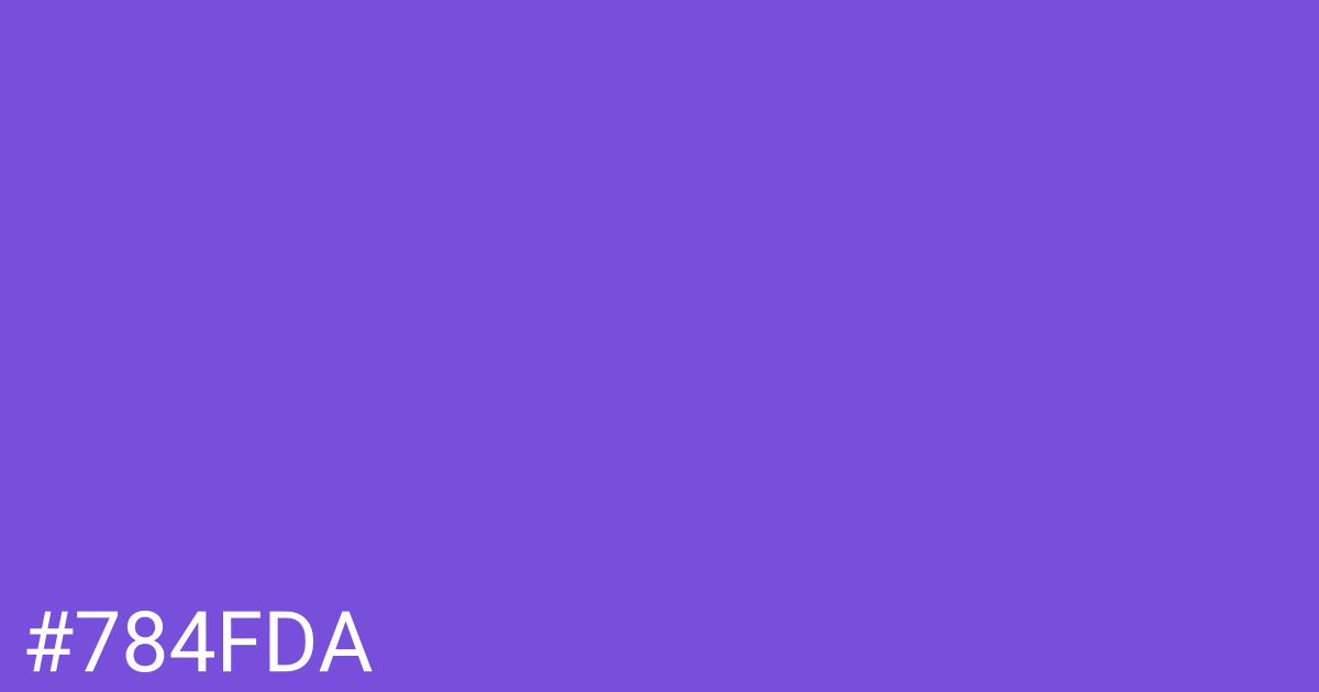 Hex color #784fda graphic