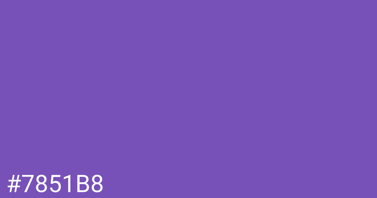 Hex color #7851b8 graphic