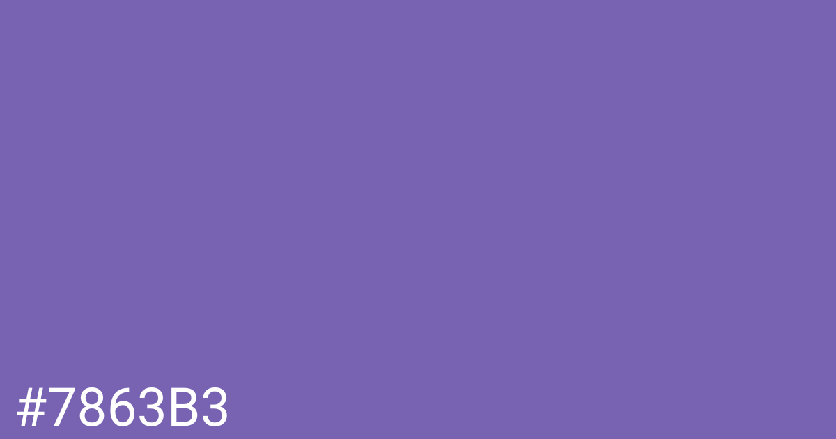 Hex color #7863b3 graphic