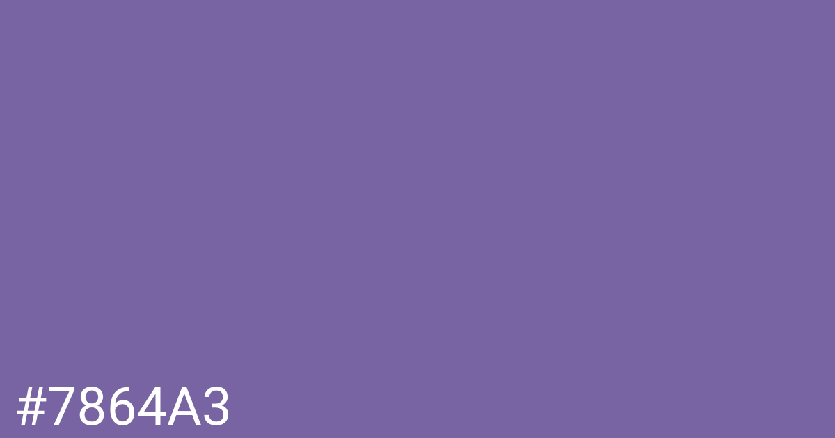 Hex color #7864a3 graphic