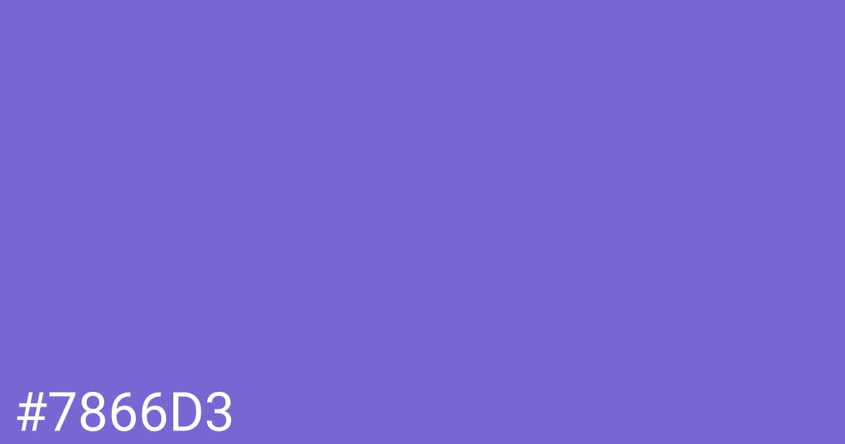 Hex color #7866d3 graphic