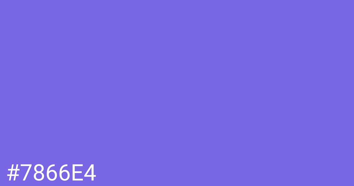 Hex color #7866e4 graphic