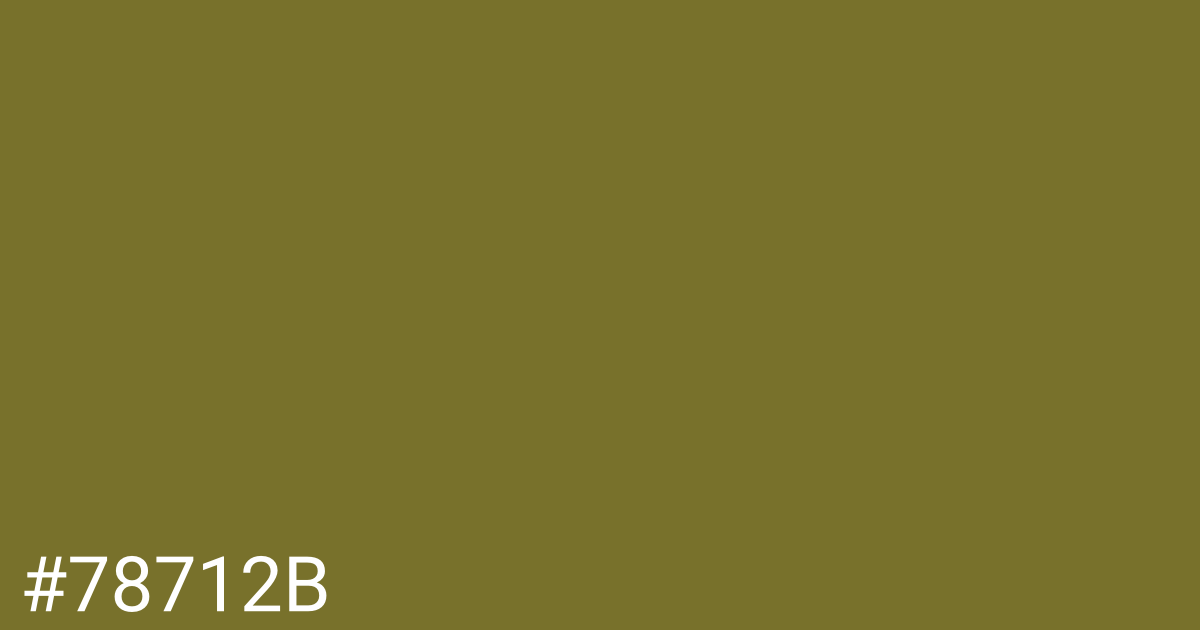 Hex color #78712b graphic