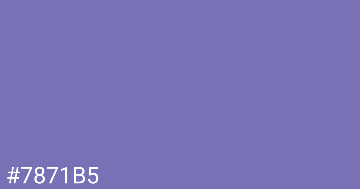 Hex color #7871b5 graphic