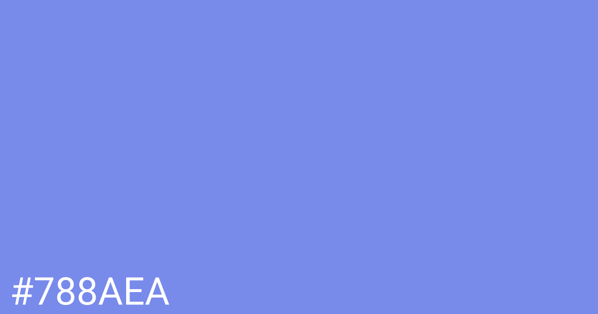 Hex color #788aea graphic