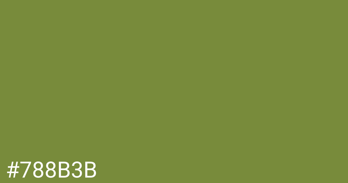 Hex color #788b3b graphic