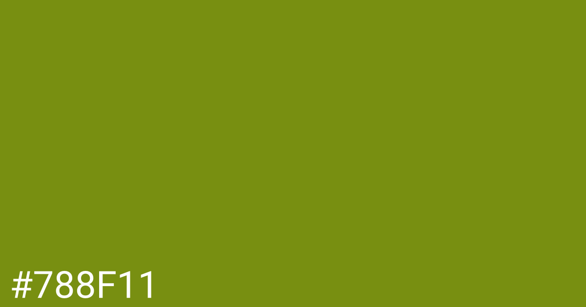 Hex color #788f11 graphic