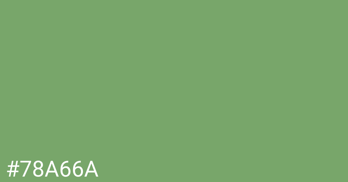Hex color #78a66a graphic