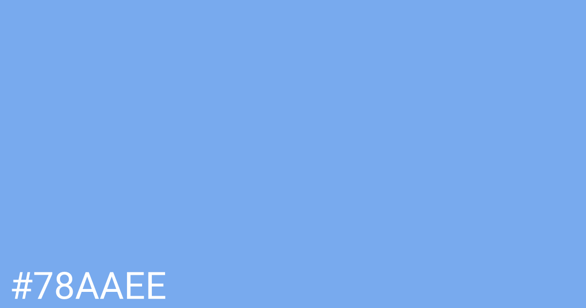 Hex color #78aaee graphic