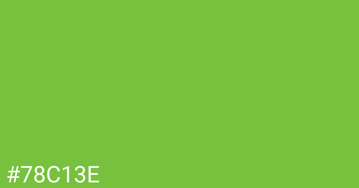 Hex color #78c13e graphic