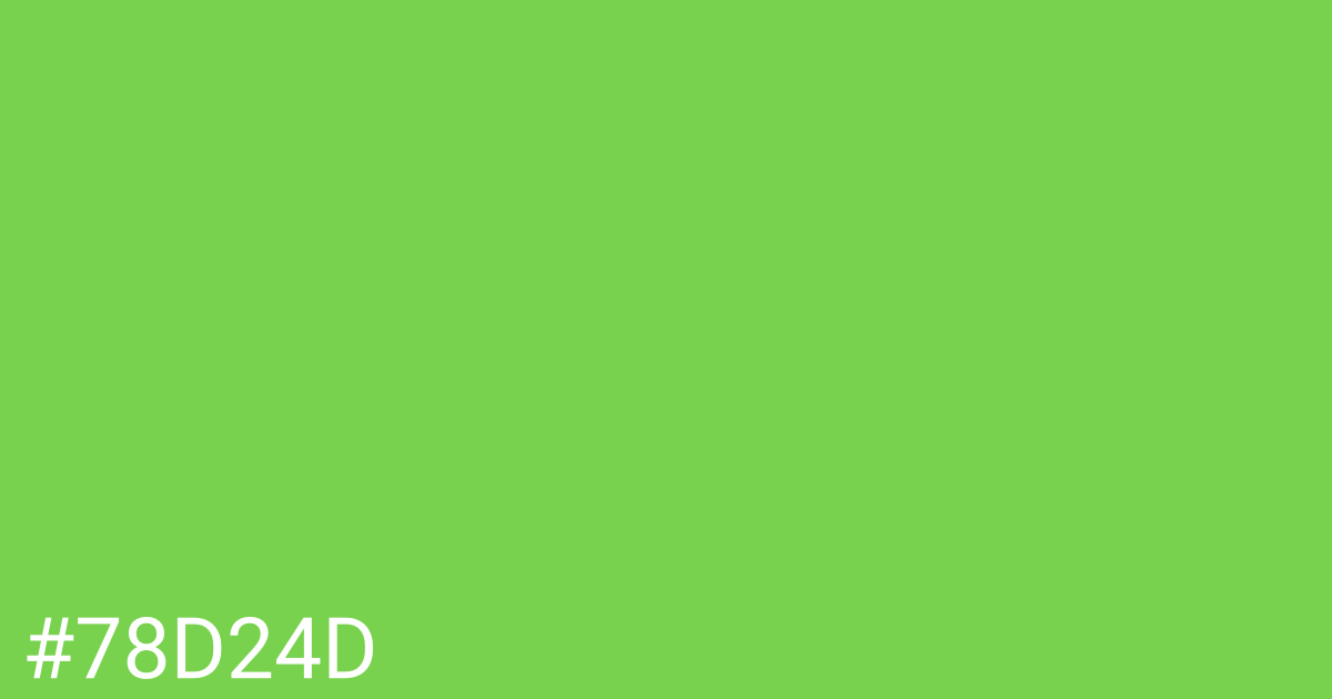 Hex color #78d24d graphic