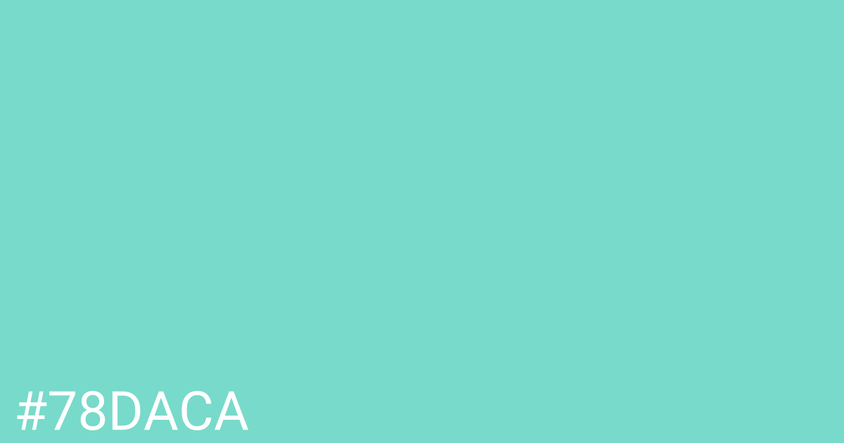 Hex color #78daca graphic