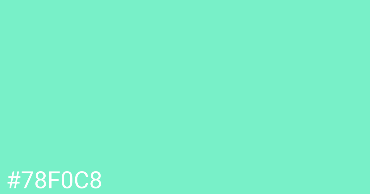 Hex color #78f0c8 graphic