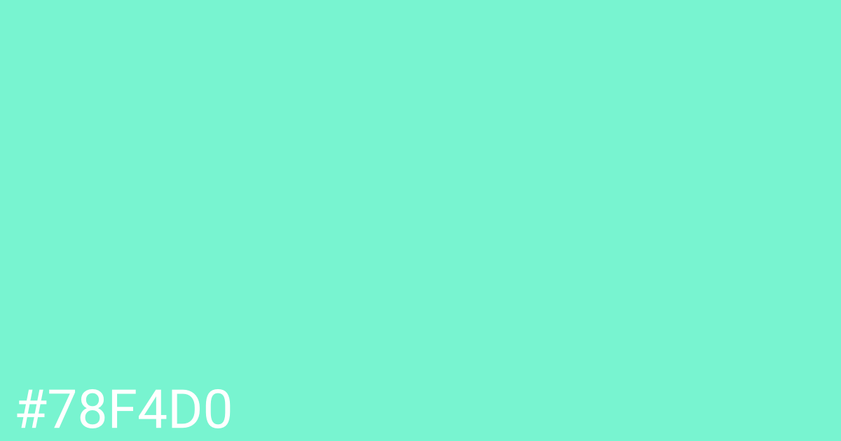 Hex color #78f4d0 graphic