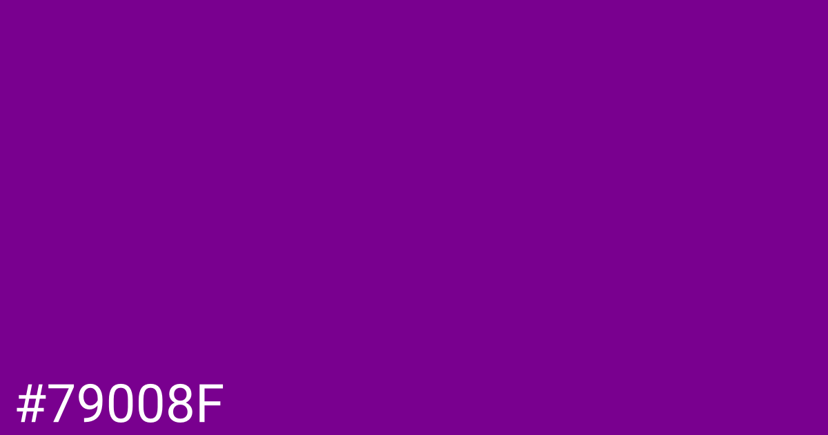 Hex color #79008f graphic