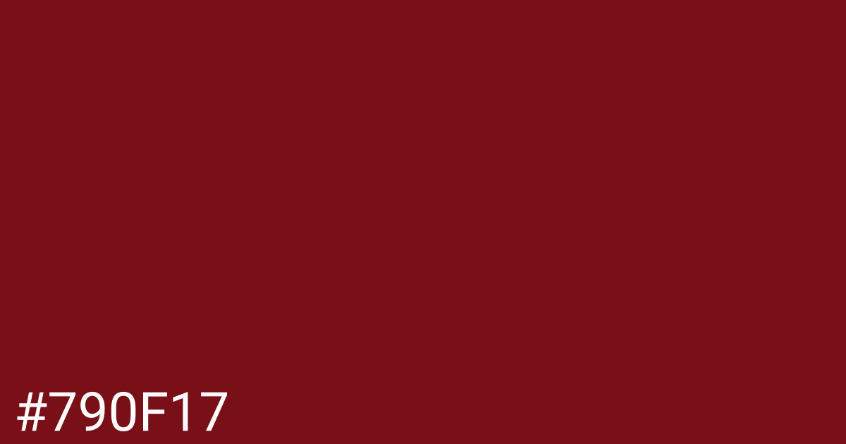 Hex color #790f17 graphic