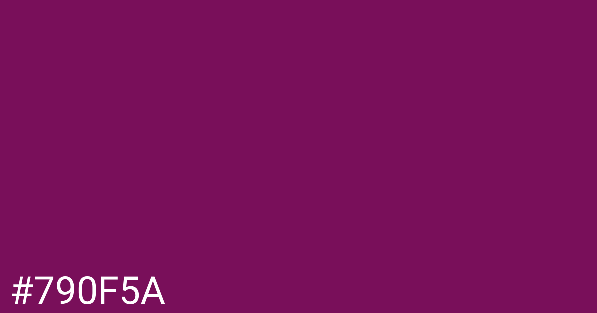 Hex color #790f5a graphic