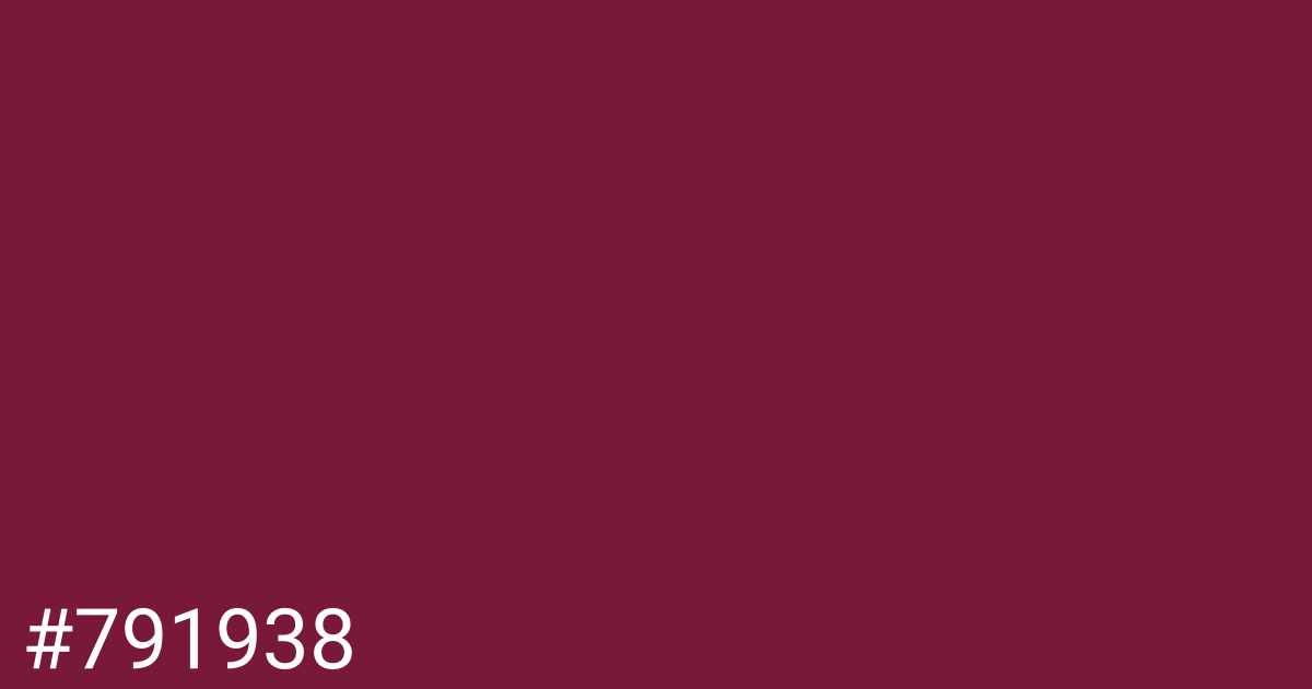 Hex color #791938 graphic