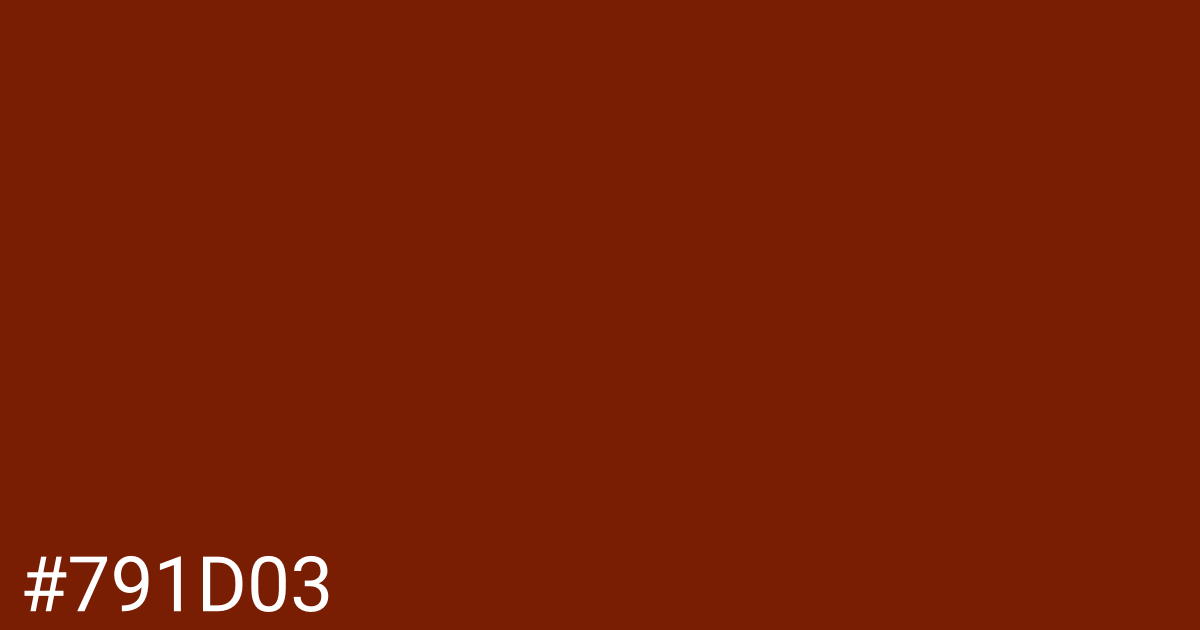 Hex color #791d03 graphic