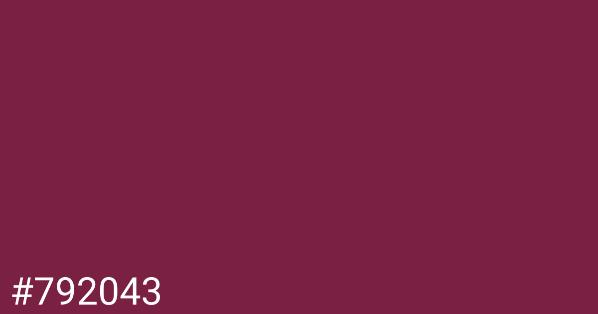 Hex color #792043 graphic