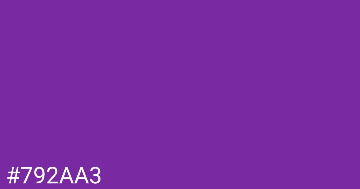 Hex color #792aa3 graphic