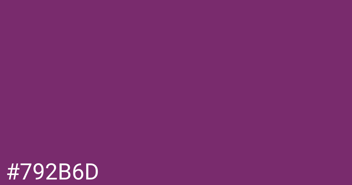 Hex color #792b6d graphic