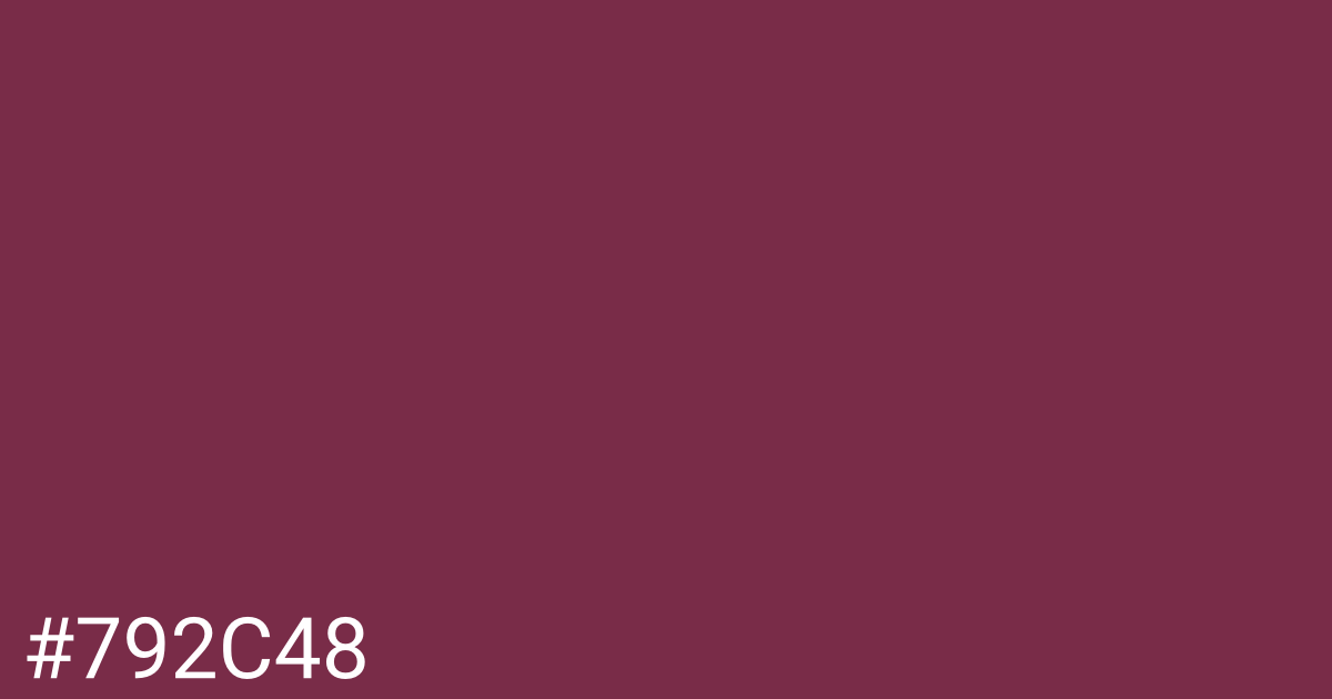 Hex color #792c48 graphic