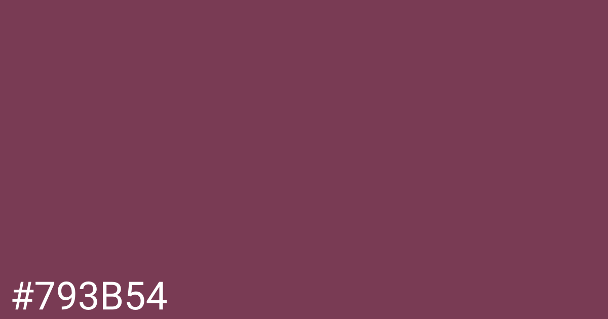 Hex color #793b54 graphic