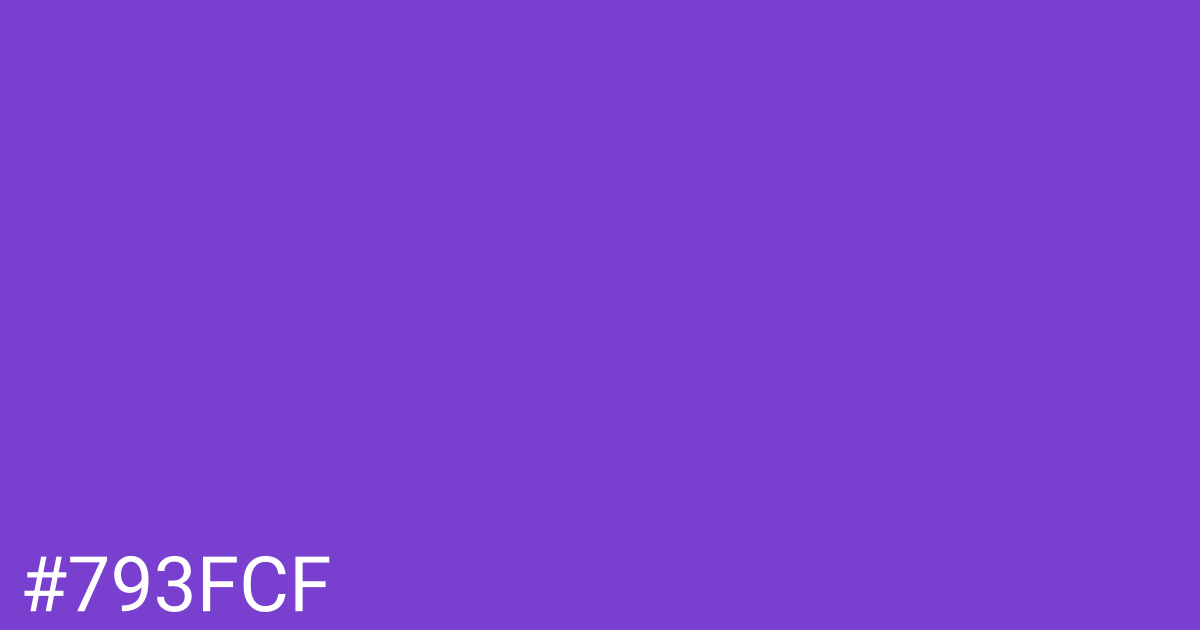 Hex color #793fcf graphic