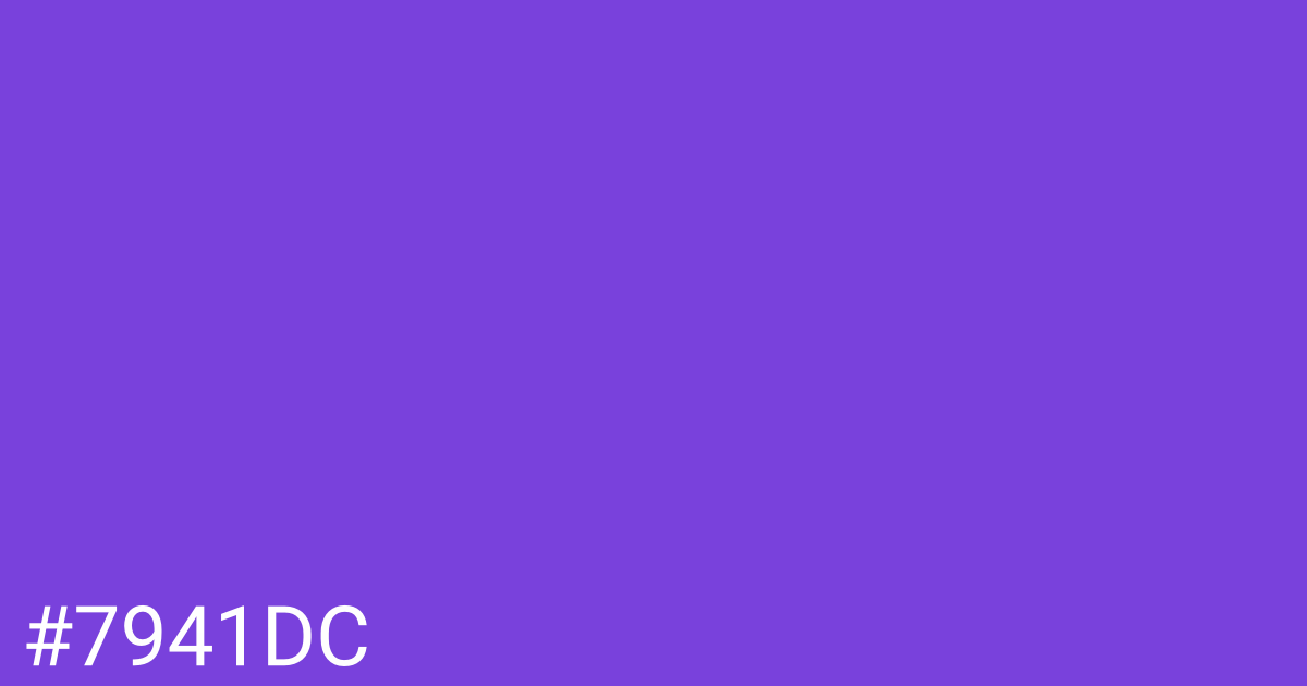 Hex color #7941dc graphic