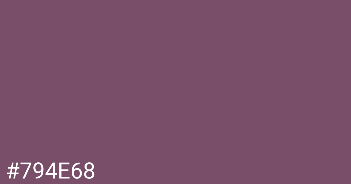 Hex color #794e68 graphic