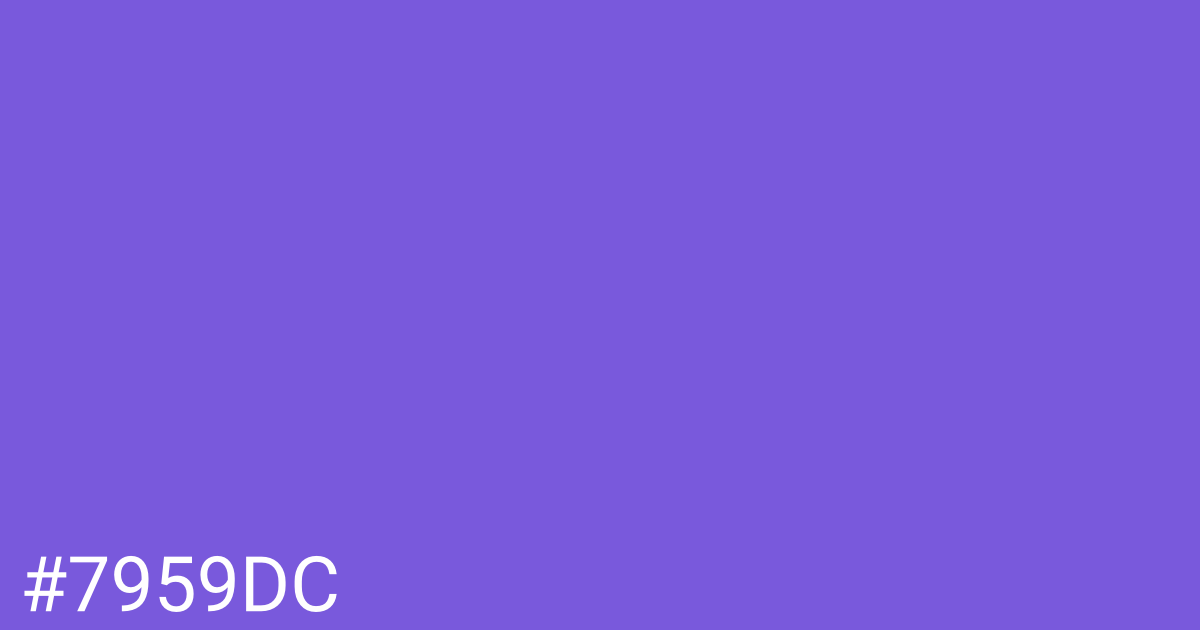 Hex color #7959dc graphic