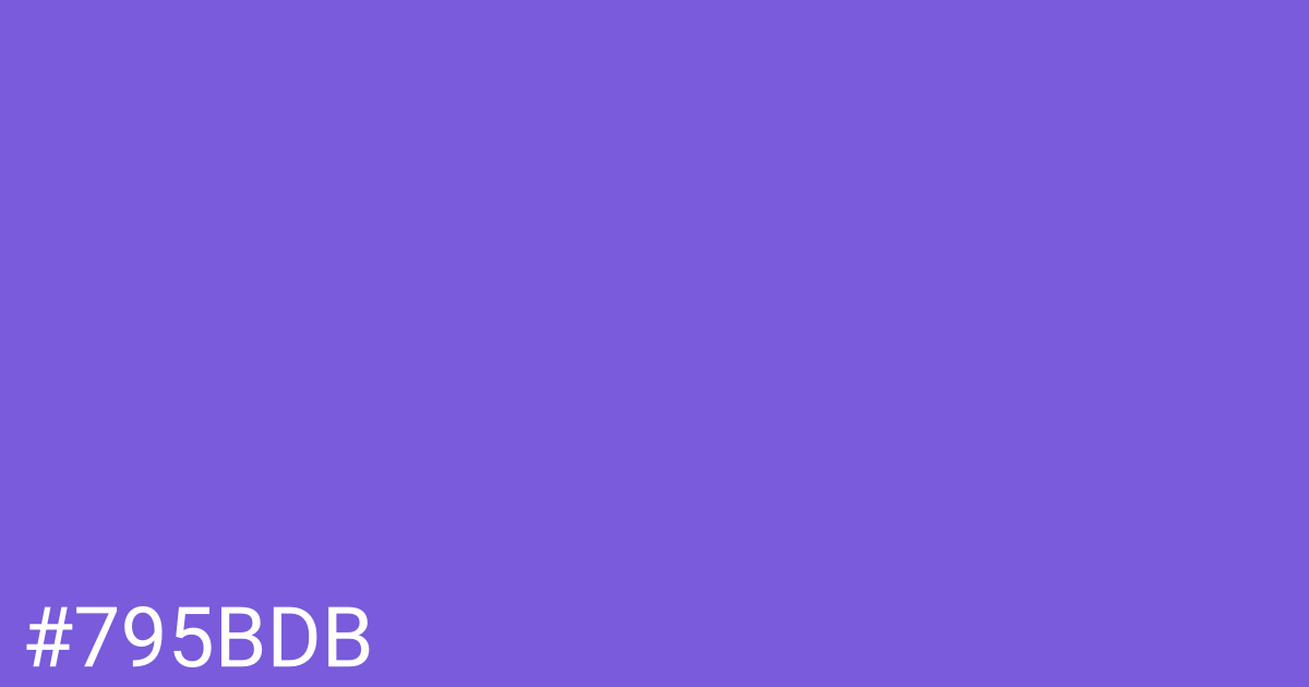 Hex color #795bdb graphic