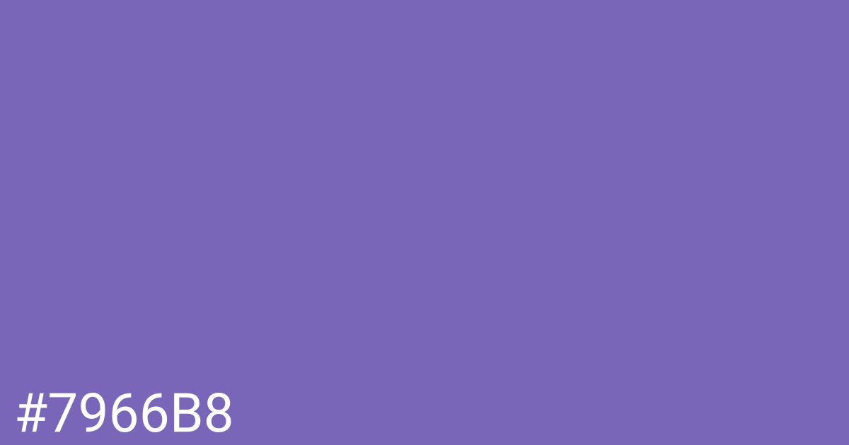 Hex color #7966b8 graphic