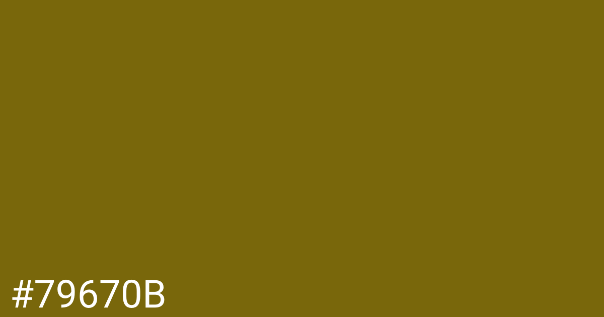 Hex color #79670b graphic