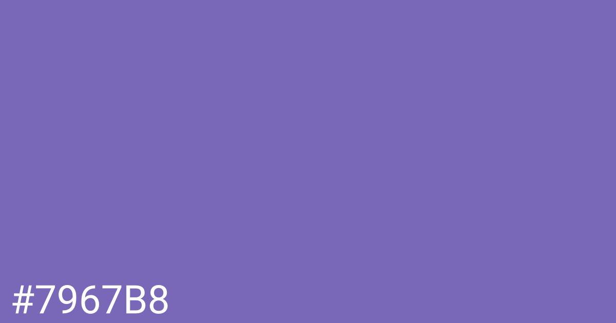 Hex color #7967b8 graphic