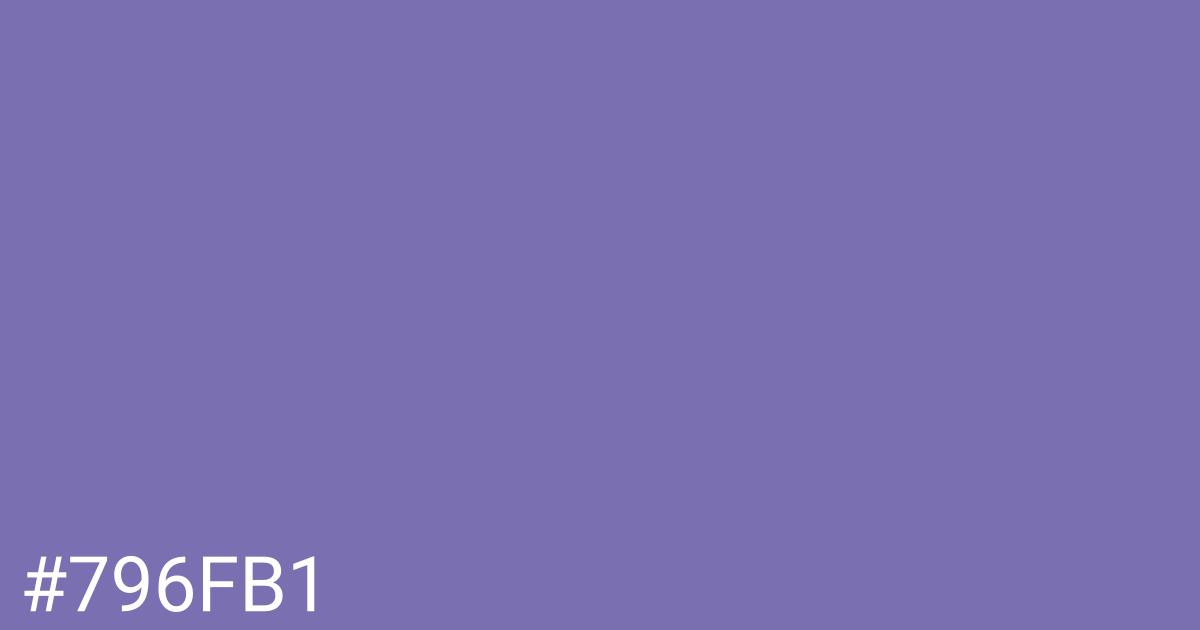 Hex color #796fb1 graphic