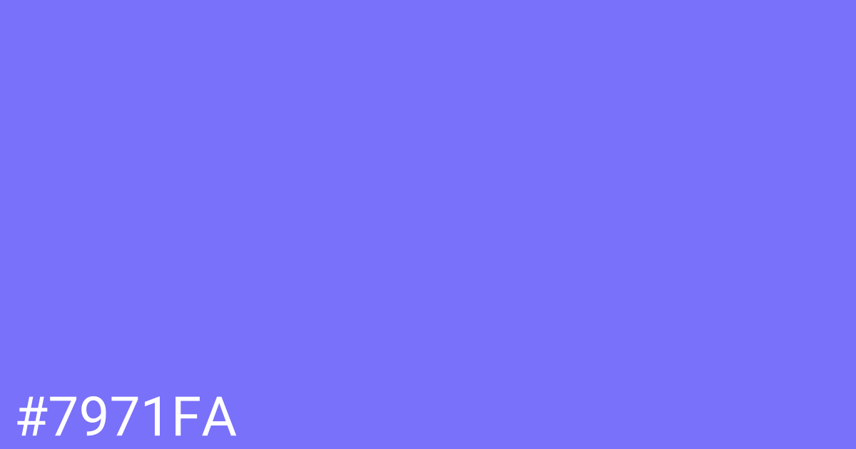 Hex color #7971fa graphic