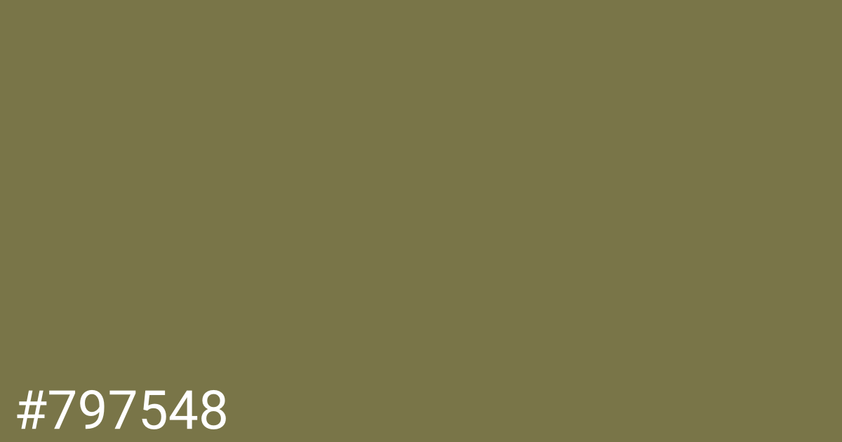 Hex color #797548 graphic