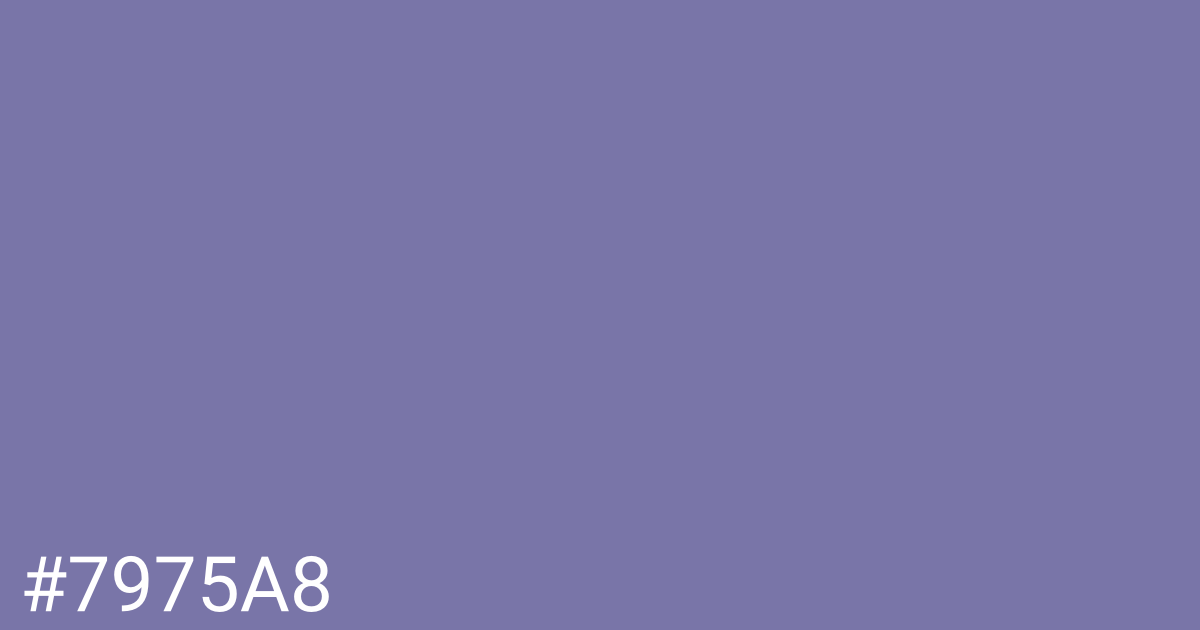 Hex color #7975a8 graphic