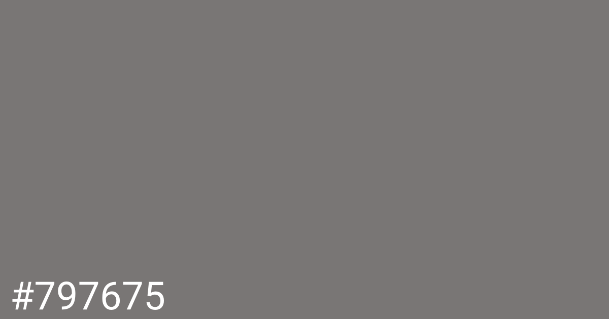 Hex color #797675 graphic