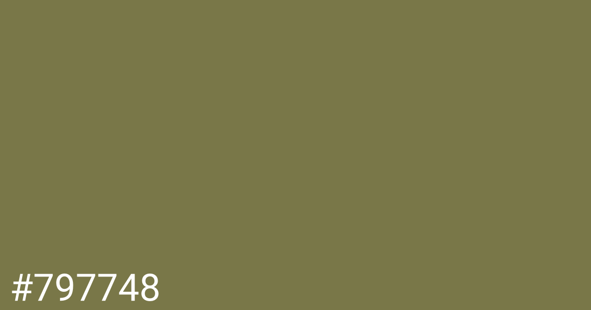 Hex color #797748 graphic