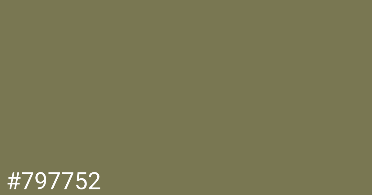 Hex color #797752 graphic