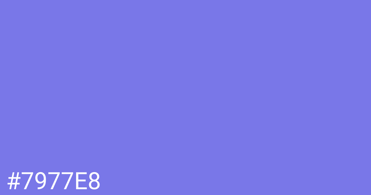 Hex color #7977e8 graphic